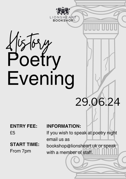 'History' Poetry Evening Ticket (DATE CHANGED TO JUNE)