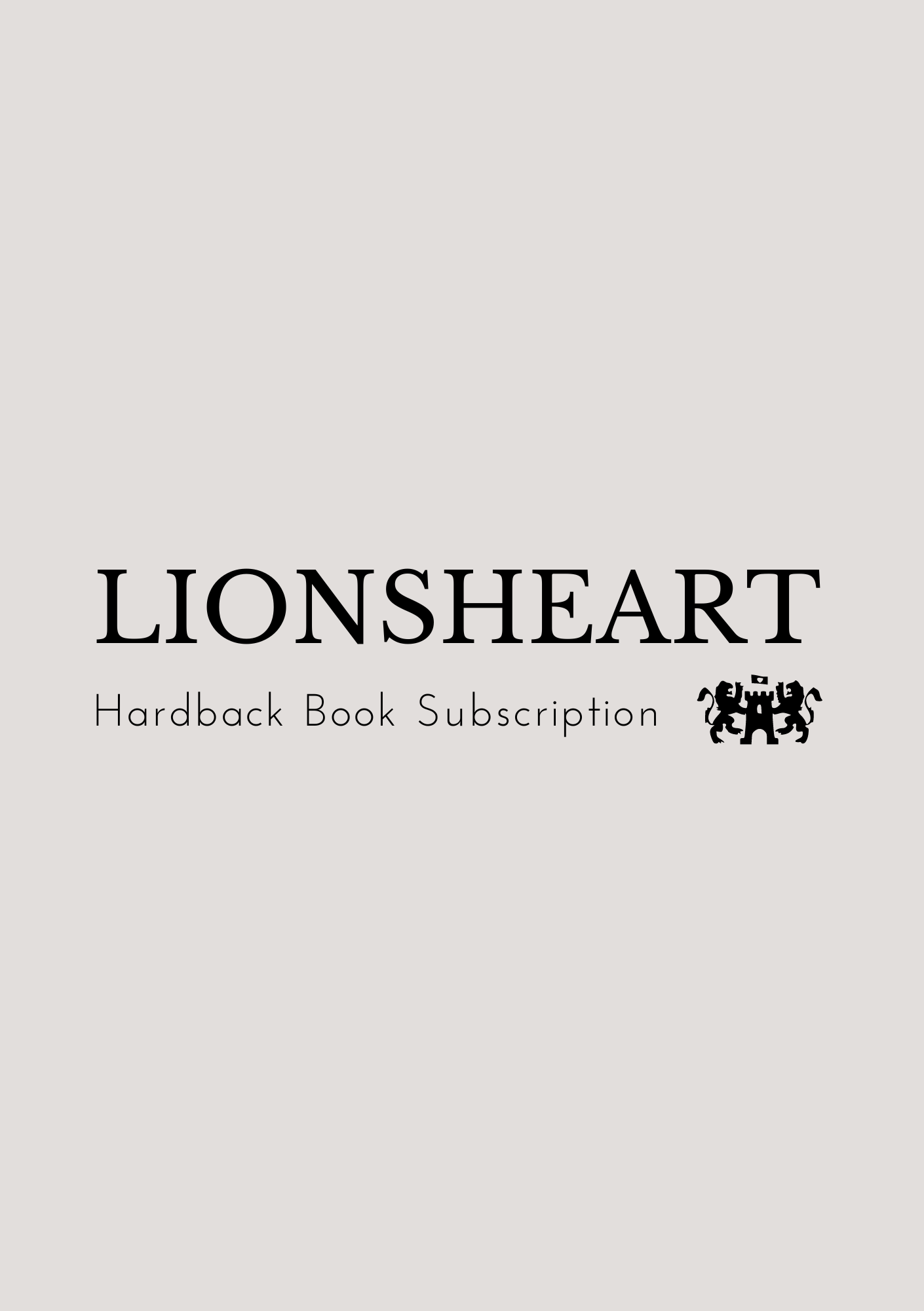 Lionsheart Book Subscription (Hardback)